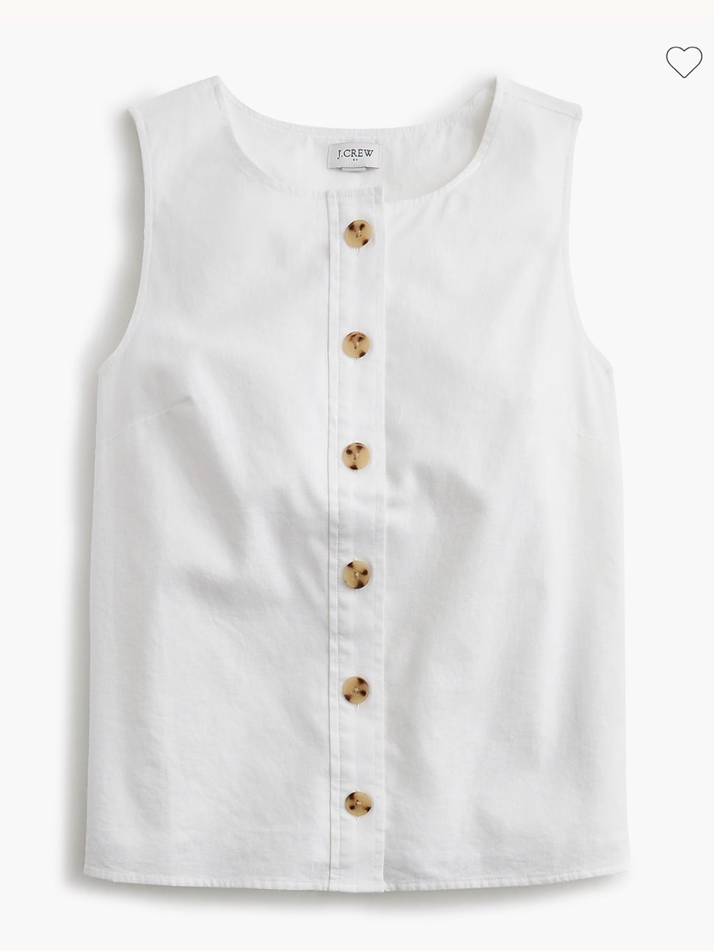 J Crew Linen Blend Button Front Shirt - Picture 1 of 3